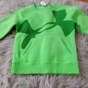 A lime green and green under armour sweatshirt